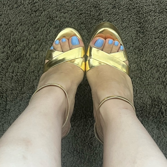 Revolve x Michael Costello Giselle Platform in Gold - Picture 5 of 15